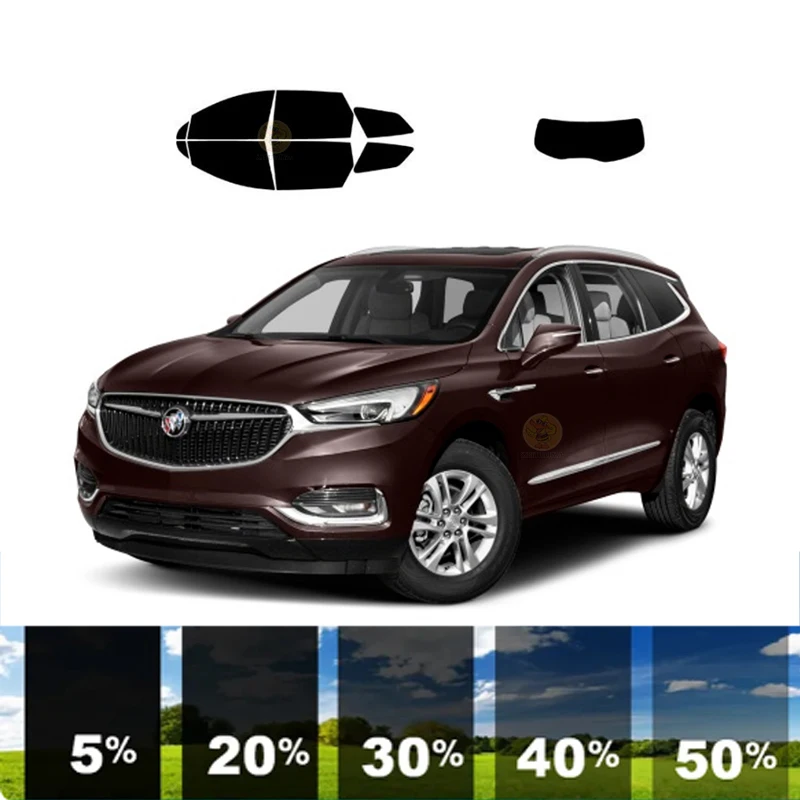 precut Removable Window Tint Film For Car 100% UVR 5%-35%VLT Heat Insulation Carbon ﻿For BUICK ENCLAVE 4 DR SUV 2018-2022