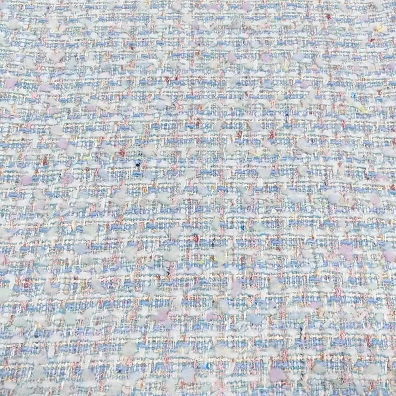 Pink Color Ribbon Yarn-Dyed Braided Tweed Fabric For Women\'s Autumn Jacket Dress Suit Coat Handbag DIY Cloth Sewing Fabric