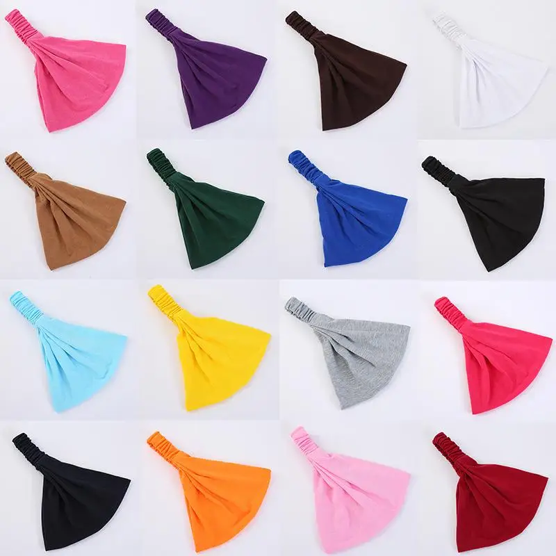 1 Stück Make-up Haarband für Frauen, Baumwoll-Stirnband, Turban, Einfarbig, Elastisches Haarband, Yoga-Haarband, 2-in-1-Bandana Haaraccessoire – Detail 10