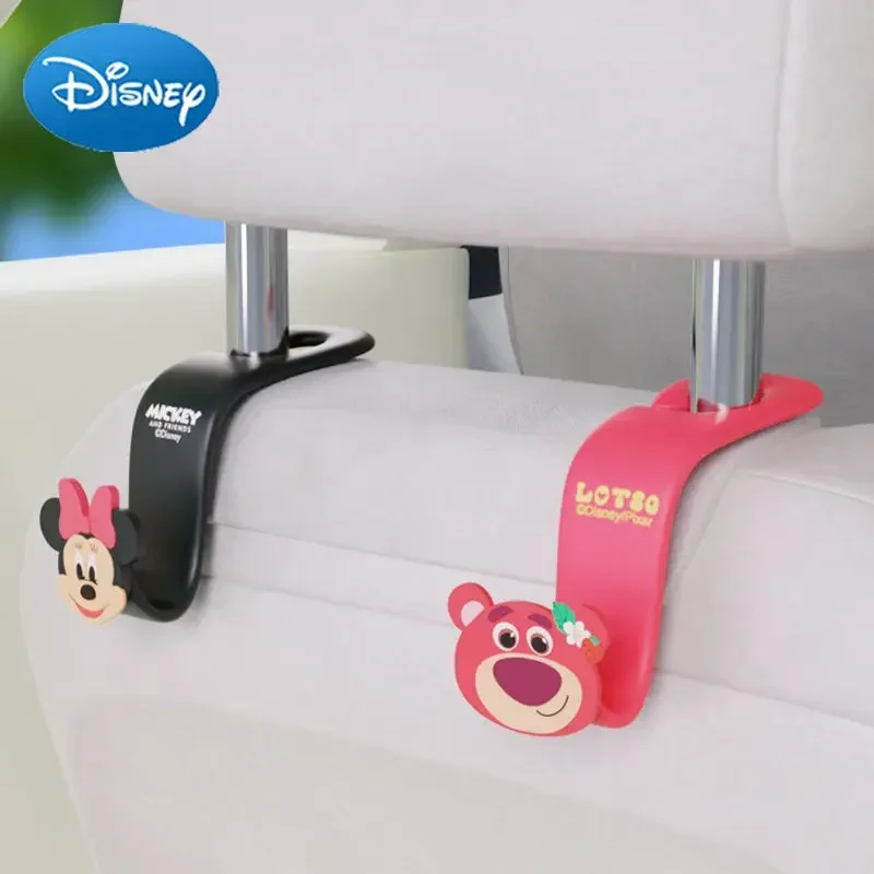 Disney Mickey Minnie Pooh Bear Lotso new cute and creative cartoon pattern car seat rear decoration convenient storage hook