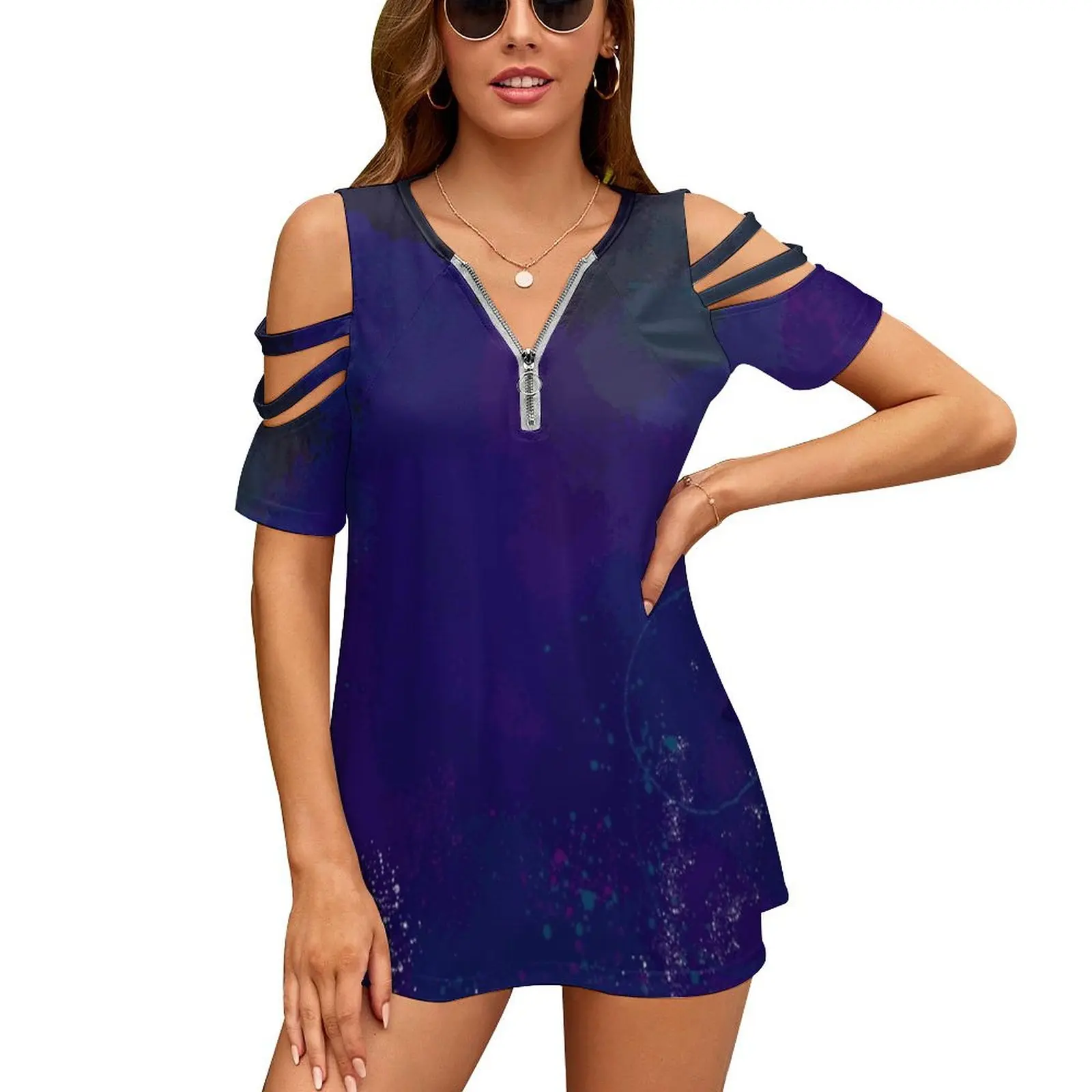 T.A.R.D.I.S. In Space New Fashion Zip Off Shoulder Top Short-Sleeve Women Shirt Tardis T A R D I S Who Space Geek The Cool Bow