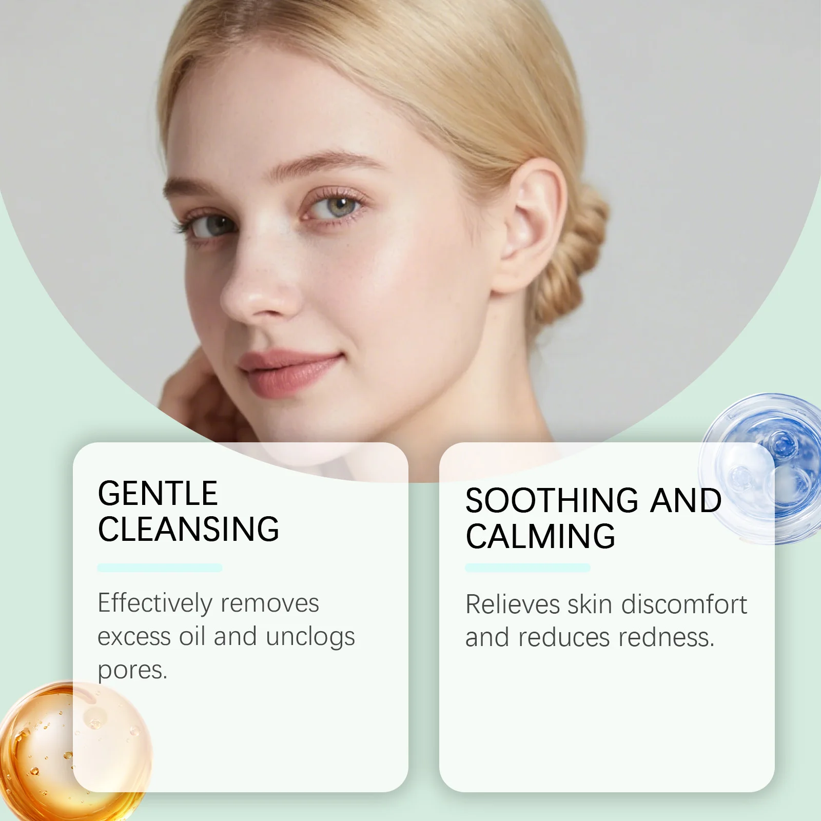 زيت شجرة الشاي، كريم وجه مرطب، تحكم في تقسيم الزيت، يهدئ البشرة، تحسين حالة البشرة، غسول مغذي لطيف للوجه #4