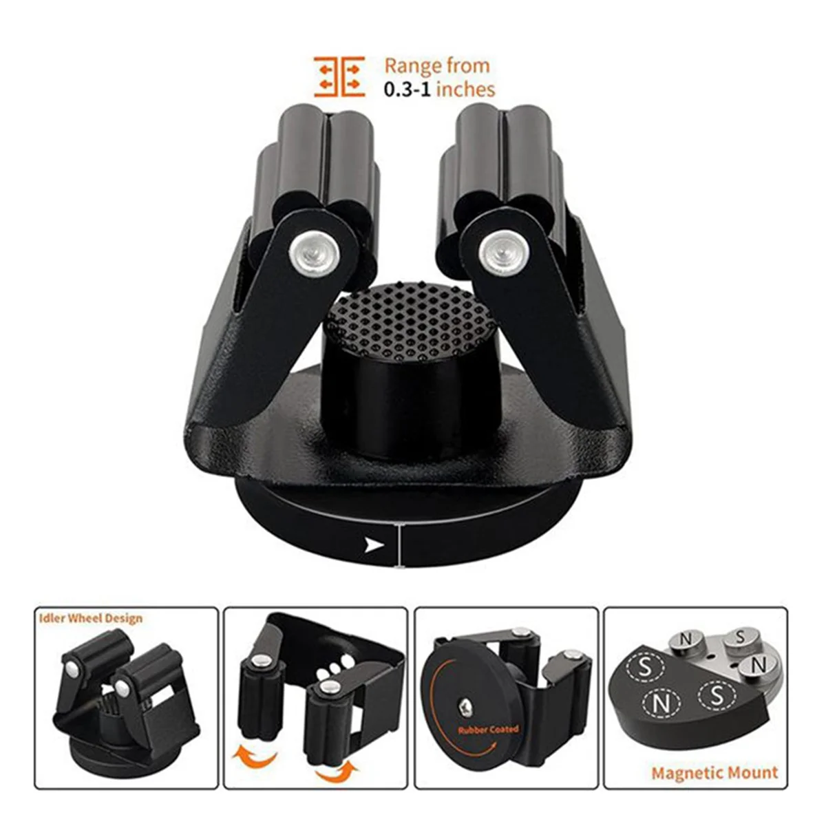 

AA98 2 Pcs Magnetic Mop Broom Holder Movable Magnetic Broom Holder Rack, Anti Slip Wall Mounted Utility for Cleaning Tools