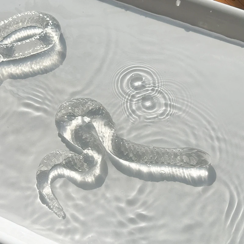 

Cute Squeeze Transparent Snake Decompression Toy Simulation Curved Snake Squeezing Pinching Soft Relief Pressure Gift Toy