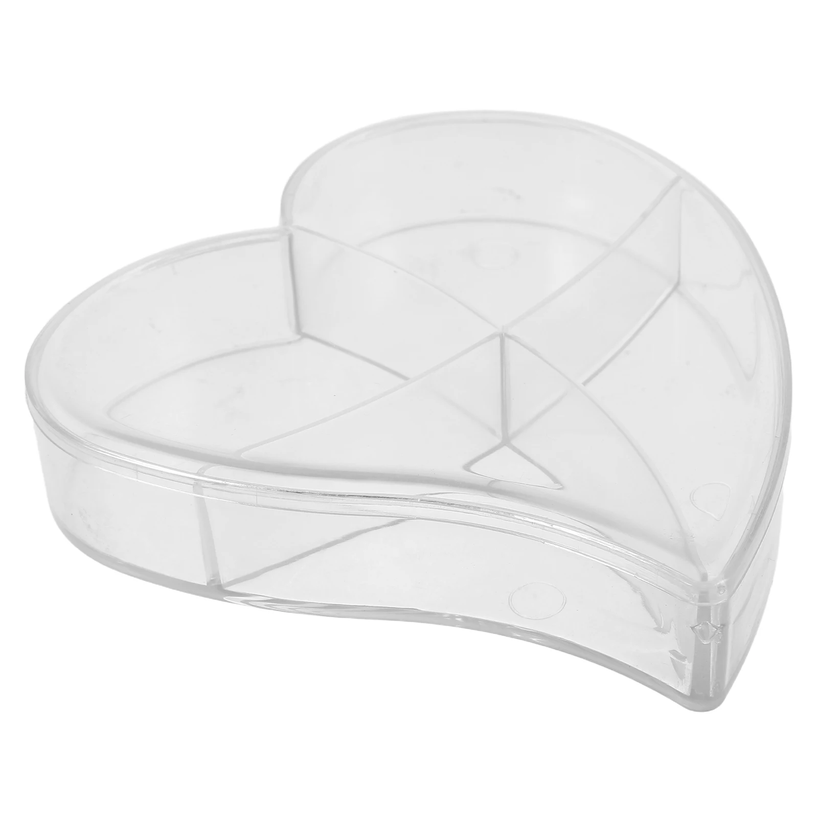 

Heart Shaped Storage Box Jewlery Boxes -shaped Tray Plastic Grid Organizer Decorative