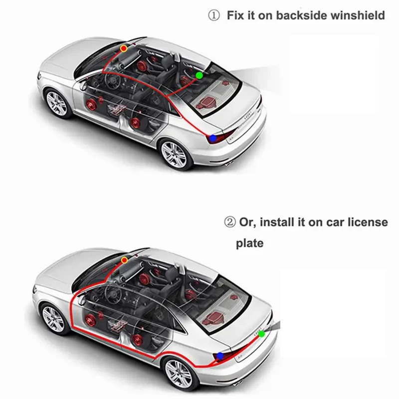 كاميرا الرؤية الخلفية للسيارة زاوية واسعة عكس وقوف السيارات مقاوم للماء CCD LED شاشة احتياطية تلقائية عالمية لسيارات BMW رؤية ليلية عالية الدقة جديدة #4