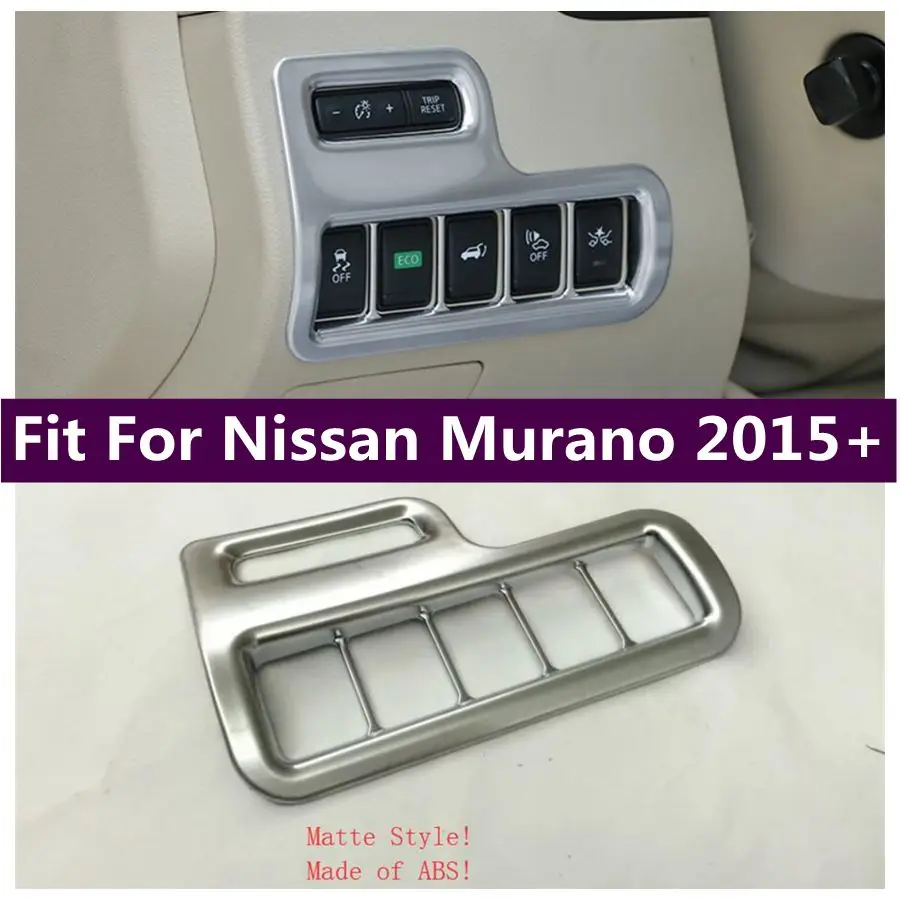 

ABS Matte Head Light Lamp Control Switch Button Decoration Frame Cover Trim Fit For Nissan Murano 2015 - 2018 Car Accessories