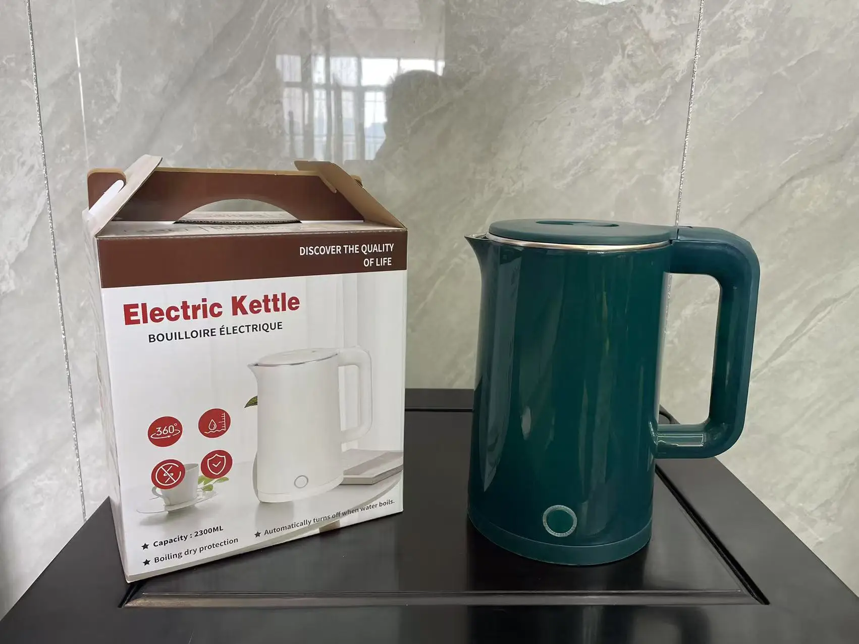 Новый модный беспроводной электрический чайник из нержавеющей стали объемом 1,8 Л/л, розовый, Южная Африка