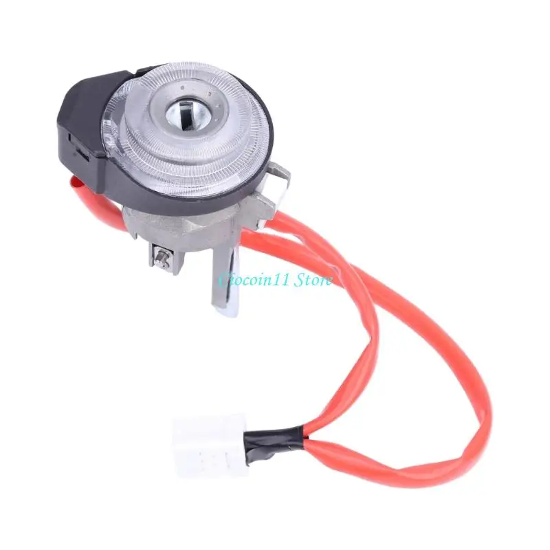 Y1UB Automotive Ignition Lock Cylinder Assembly with 4-Pin Wiring Connection for 2017-2021 Vehicles, Die-Cast Metal Part for 3