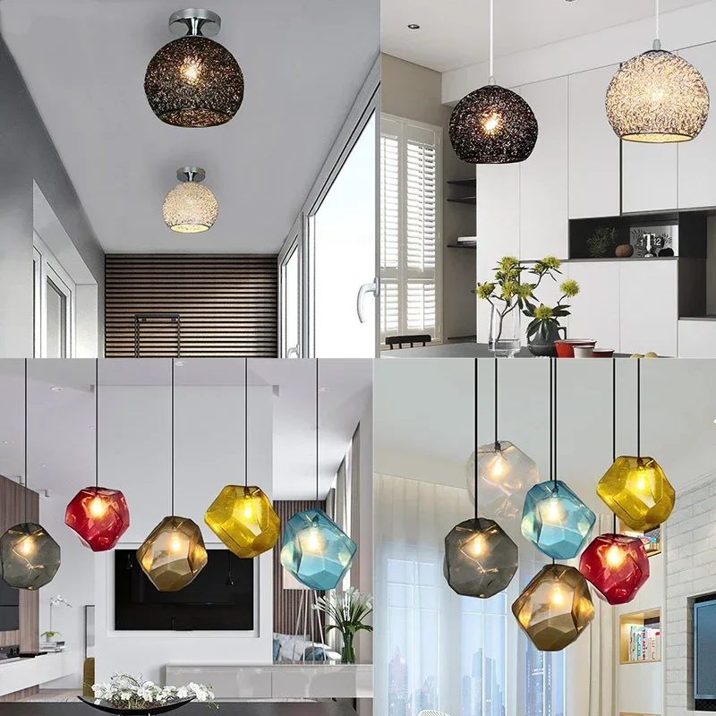 

Classic Modern Iron/Glass Pendant Lights 3 styles E27 Indoor Bedroom Bedside Dining Room Living Room Decoration Chandeliers HOT