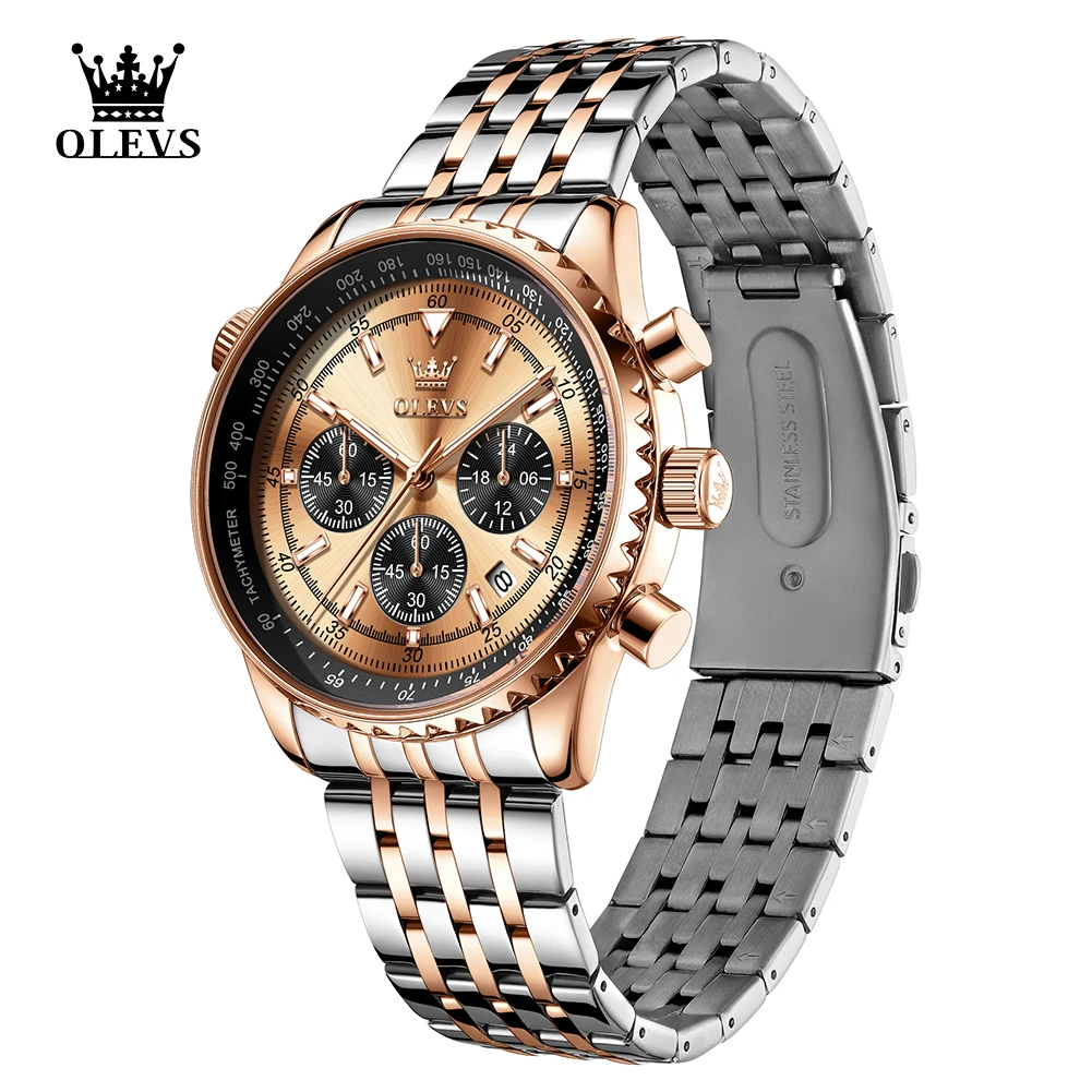 OLEVS 2995 Luxury Man Watch Original Exclusive Quartz Men's Watches Waterproof Luminous Chronograph Business Wristwatch for Men