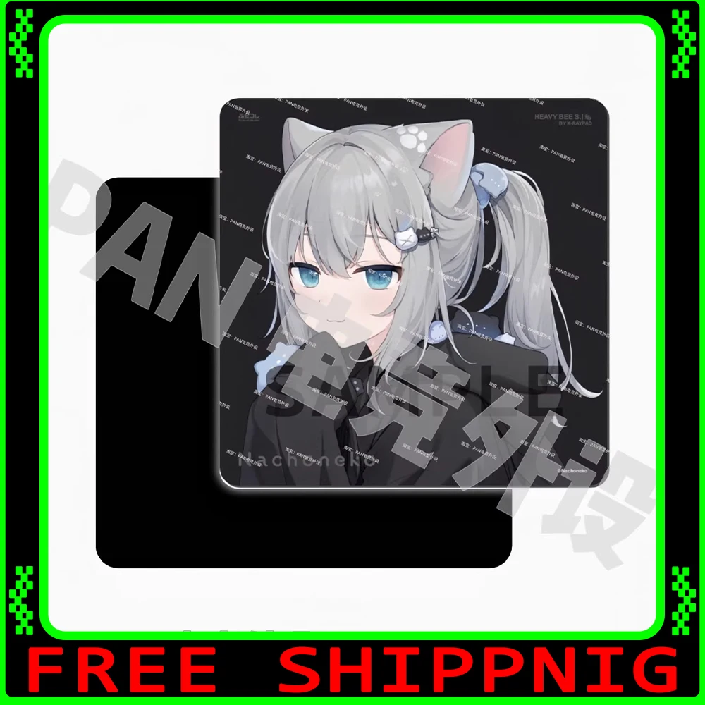 

Коврик для мыши PAN Esports Nachoneko Glass, гладкий и скоростной, с покрытием и полным покрытием-праймером для геймеров APEX, CSGO, ПК