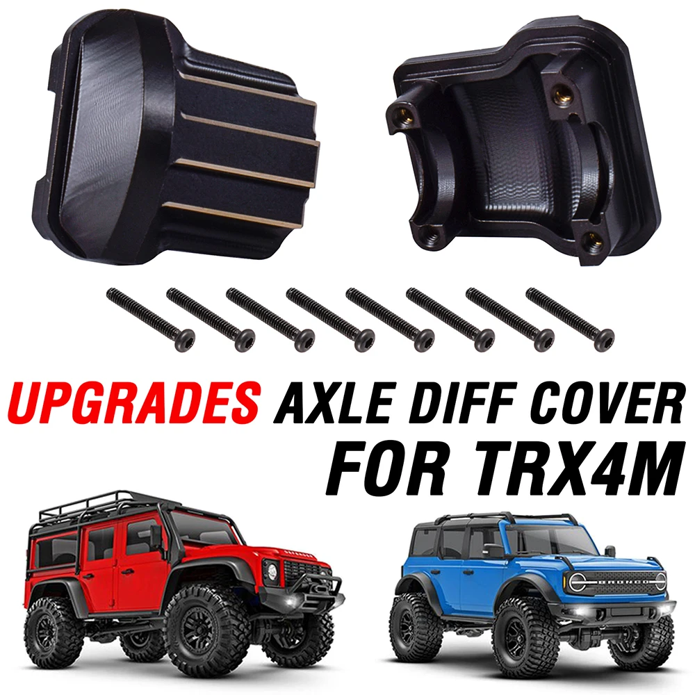 Ottone anteriore posteriore assale Diff Cover per Traxxas TRX-4M 1/18 aggiornamenti parti RC Crawler accessori Defender contrappeso 2 pz