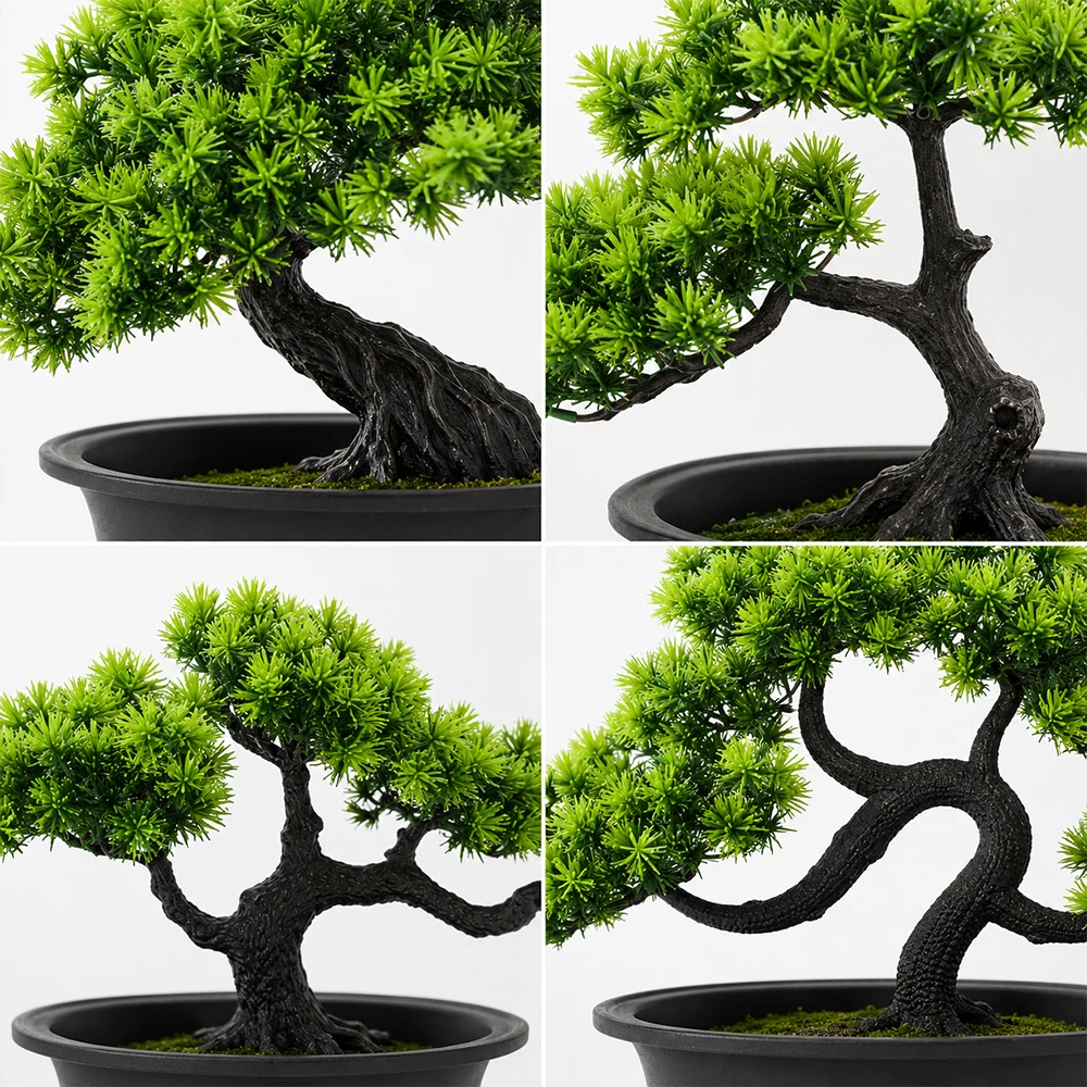 1 Stück Künstlicher Bonsai-Baum, Kunstpflanze für Heimdekoration, Wohnzimmer, Badezimmer, Bücherregal, Eingangsbereich, Tisch, Schreibtisch-Dekorationen – Detail 7