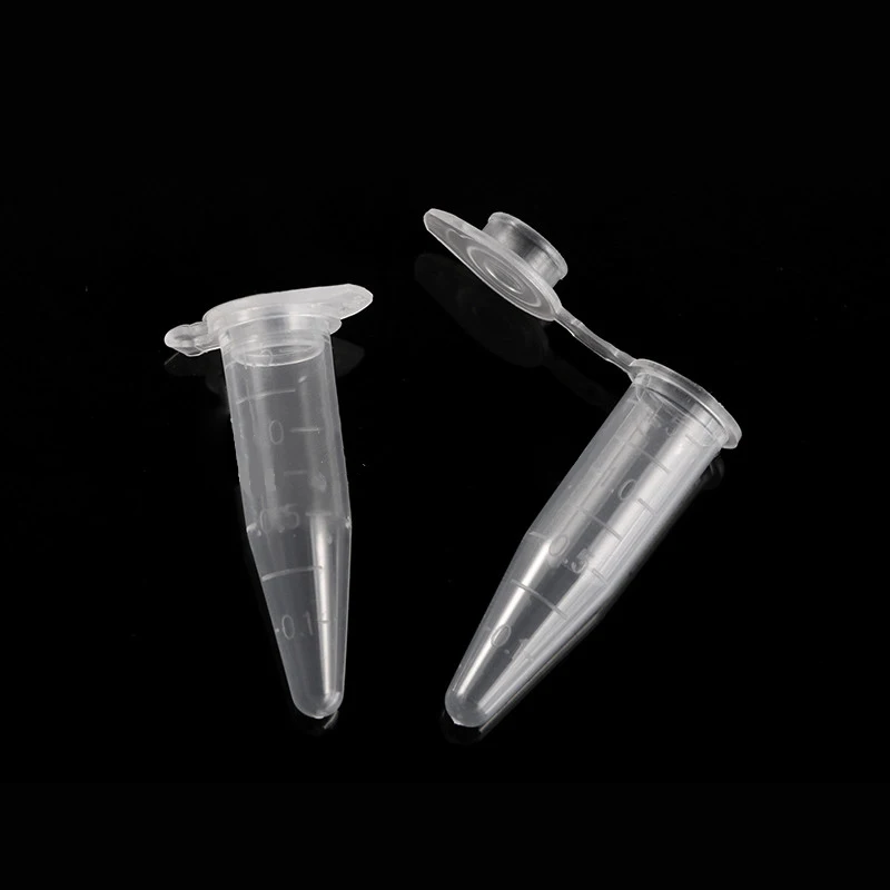 Imagem -02 - Tubo de Teste Plástico Centrífugo da Ponta Inferior do Tubo de Pcr do Laboratório dos pp do Tubo 1.5ml do Centrifugador de Microtubes com o Tubo Claro do ep da Escala 500 pk