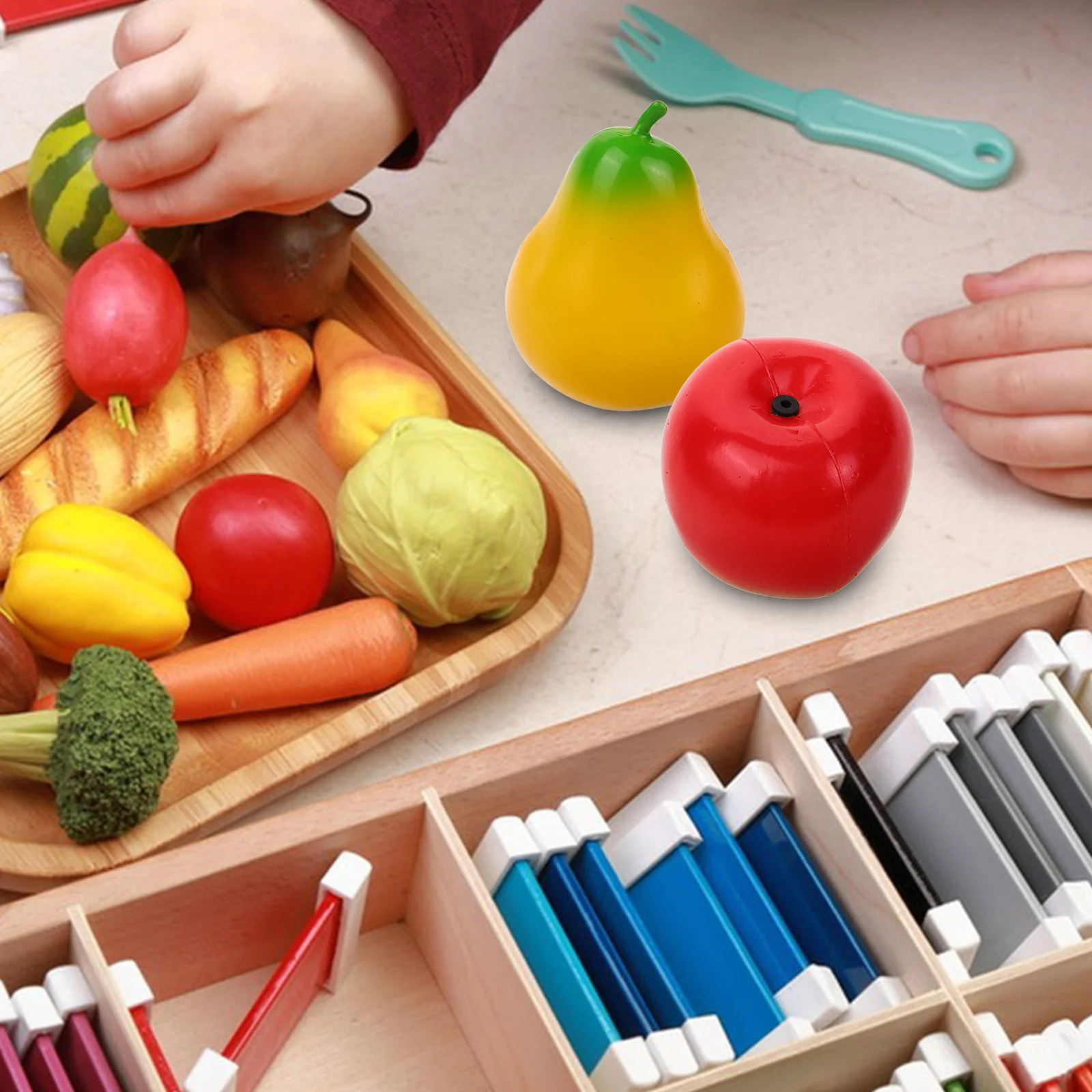 

2pcs Fruit Shape Musical Shaker Percussion Plaything Durable Sand Shaker For Early Learning Instrument Home School