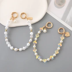 1Pc Special-shaped Four-leaf Clover Beaded Mobile Phone Chain Anti-Lost Phone Lanyard Keychain Bag Chain Camera Earphone Chain