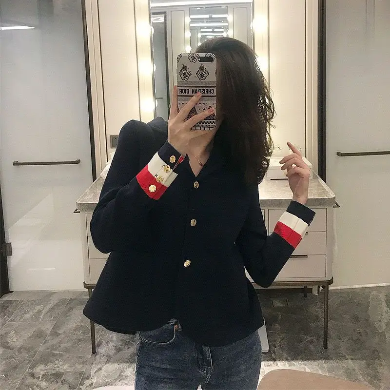 

Vintage Loose Knitting Cardigan Coat Women Autumn Winter Simplicity Office Lady Solid Color Sweater Casual Trend Knitwear Tops