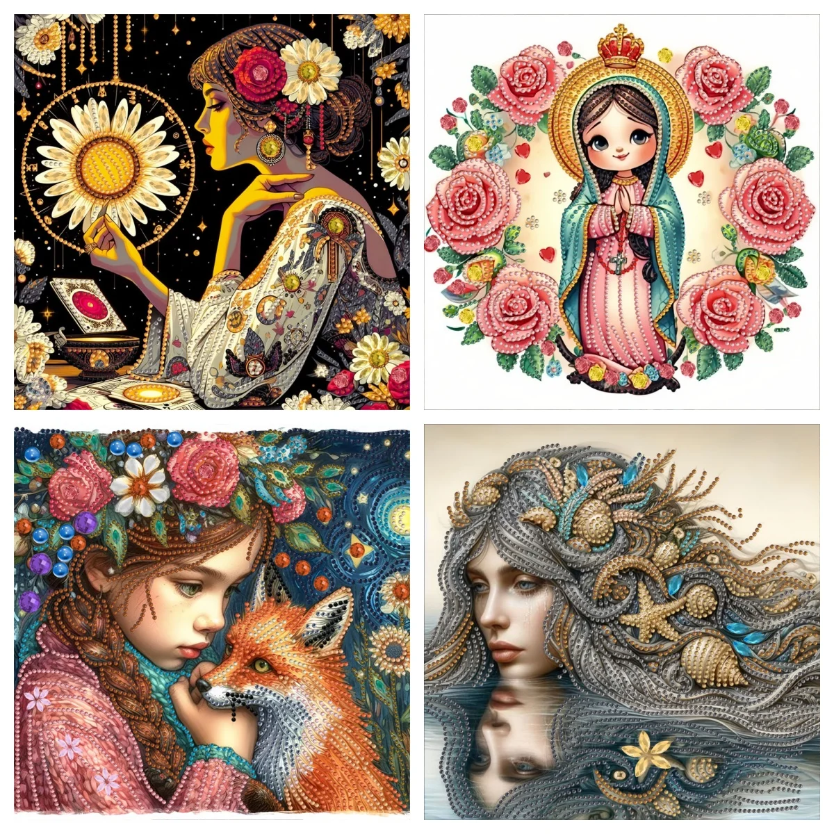 

1 шт., набор 5D алмазной живописи с рисунком персонажа, безрамное украшение дома своими руками или праздничный подарок, набор алмазных художников