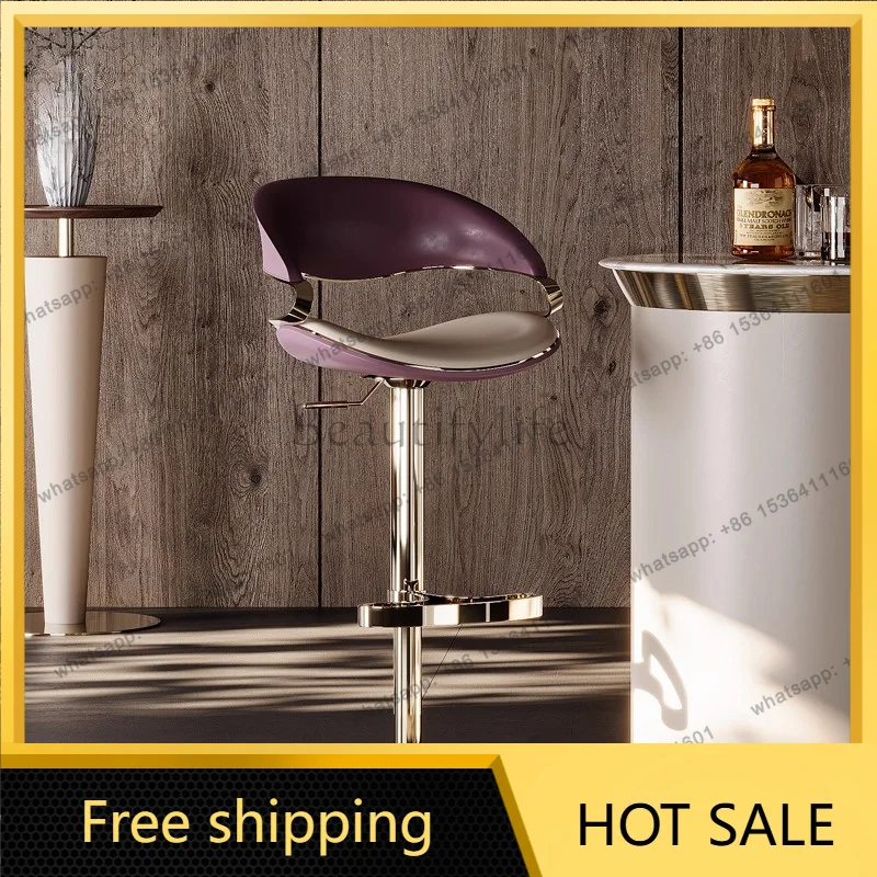 LJY Accent Make Up Bar Chairs Counter Restaurant Minimalist Computer Barstools Relaxing Ergonomic Bancos De Bar Trendy Furniture