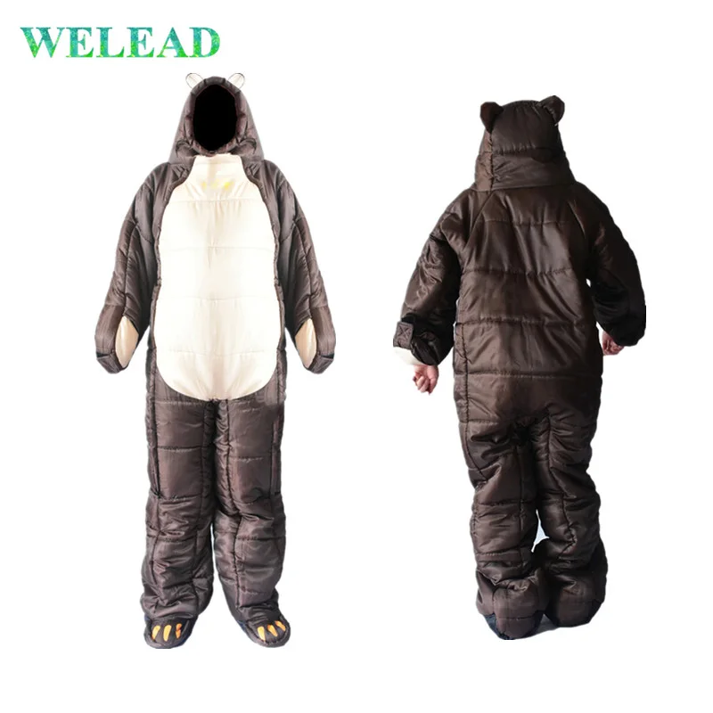 Welead Cotton Bear Camping Down Sleeping Bag Winter Suit For -10℃—5℃ Sleeping Bags Cold Weather Lightweight Camp Gear