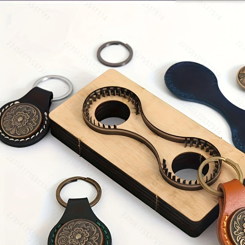 Leather Cutting Die Keychain Cutting Mold Wooden Die Cutter DIY Leathercraft Punching Tool for Steel Rule Die Machine