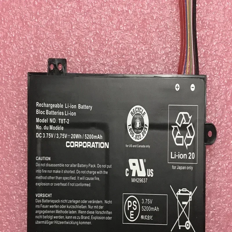 

New T10TC T8T-2 AT10-C Laptop Battery 3.75V 20WH For Toshiba Satellite Click Mini ClickMini L9W-B-107 A 000381560 A205 Tablet