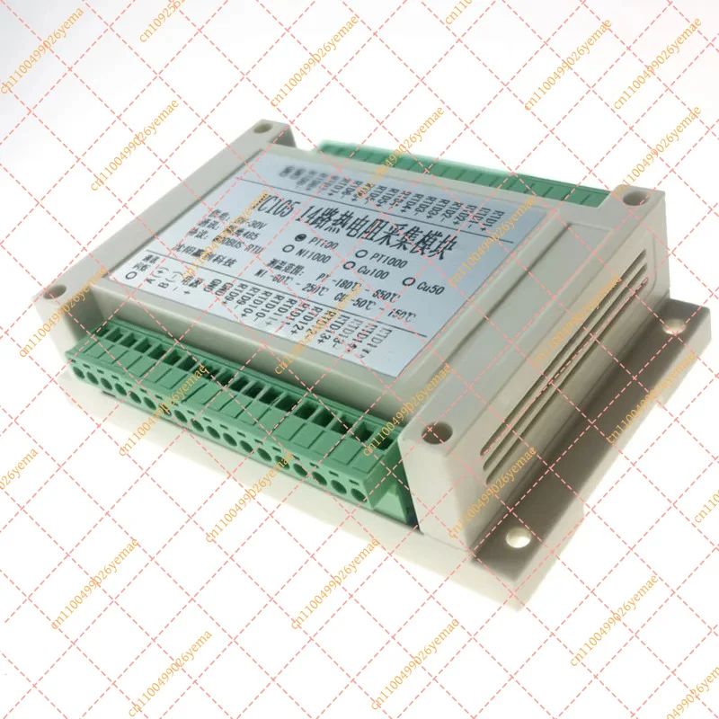 For 14/16 Channel PT100 PT1000 Module - RS485 Modbus RTU Temperature Transmitter for Industrial Monitoring