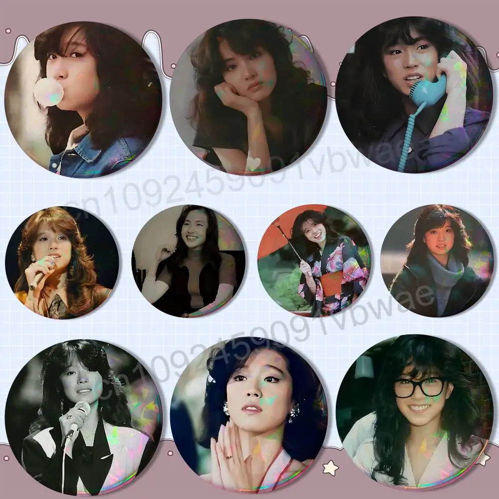 

Stay with Me Miki Matsubara Creative Round Badge Button Pin Bag Decor Fans Collection Friends Gift Brooch