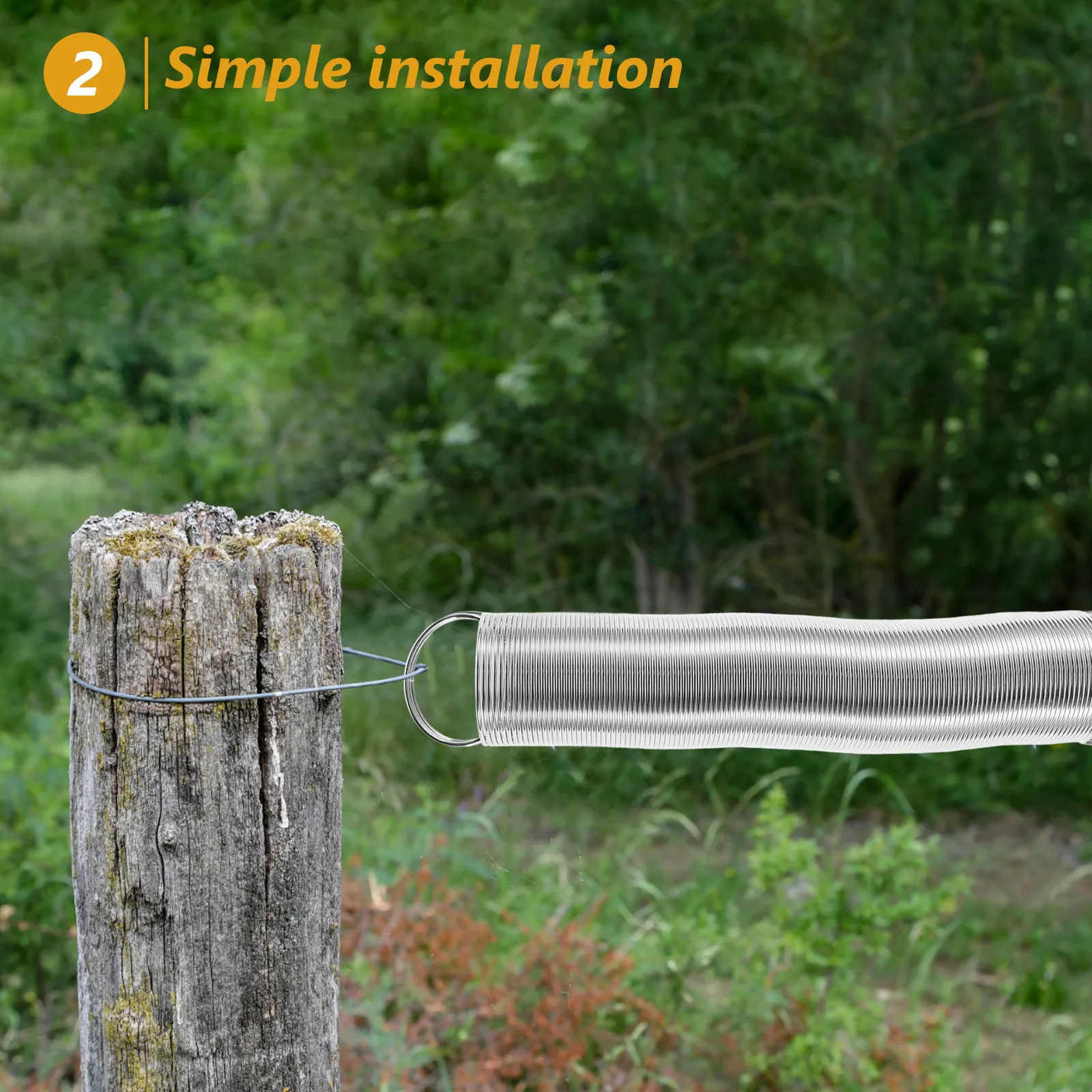 

Stainless Steel Electric Fence Spring for Pasture Gates Heavy Duty Tension Spring Livestock Fence Accessory Secure Closure Easy