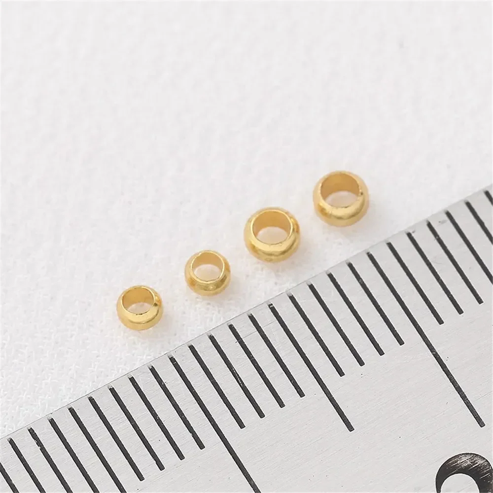 14K Package Gold Color Protection Positioning Bead Tube DIY Handmade Pearl Bracelet Necklace Jewelry Material Accessories