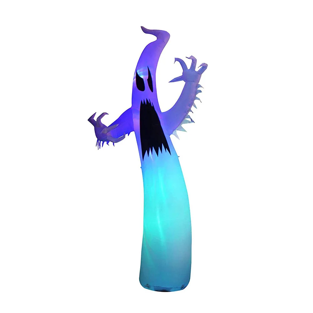3.6M giant inflatable Halloween product ghost white ghost air mode LED color-changing light outdoor garden decoration