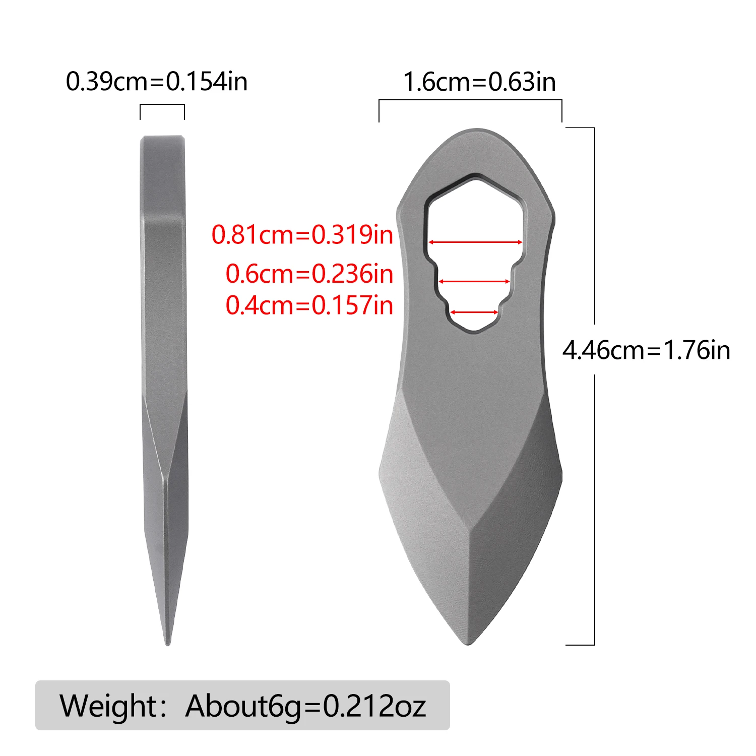 Portable Titanium EDC Pry Tool Multifunctional Opener Wrench Key Ring Outdoor Pocket Carry Small Gadget