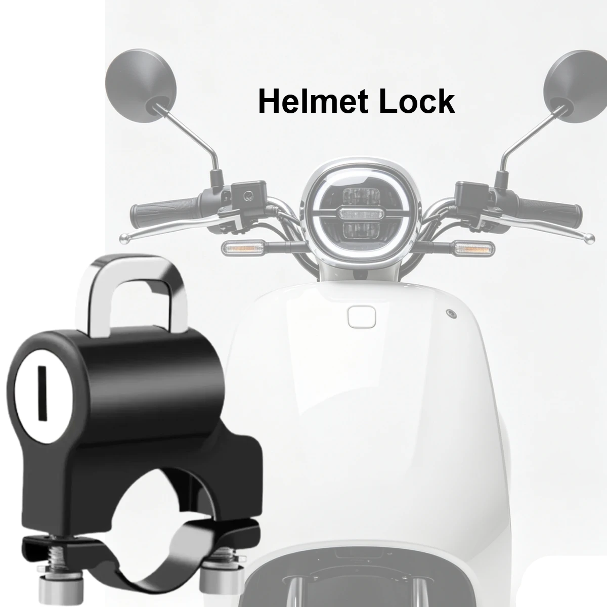 Universal Motorcycle Helmet Lock Security Anti-Theft Fixed Helmet Lock 22-24mm Handlebar Brake Handle Solid Lock Moto Accessory