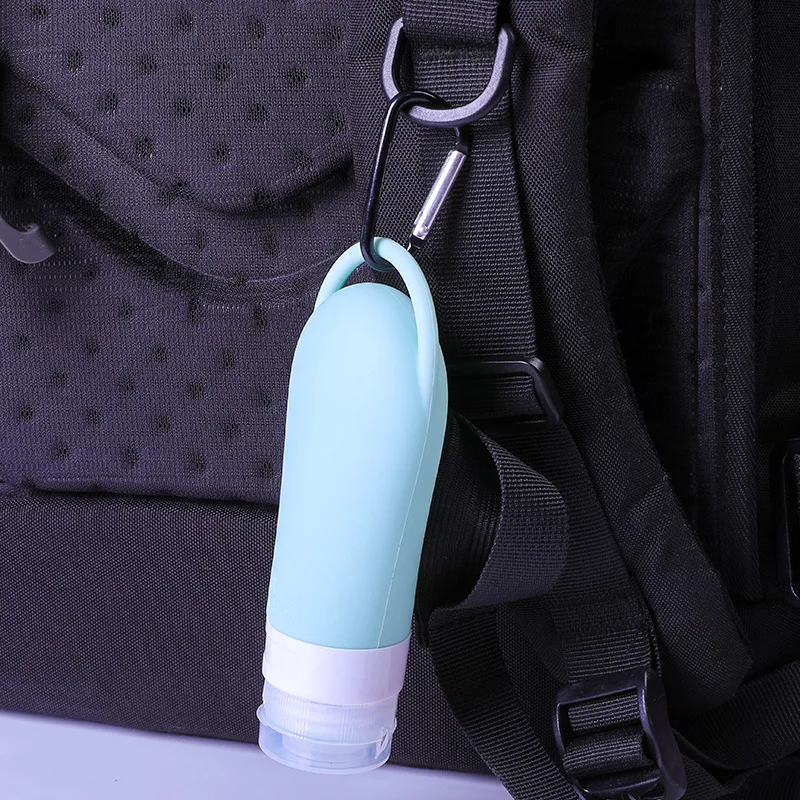 3/4/5Pcs Hangable Silicone Bottles 38/60/90ml Refillable Tube Squeeze Flip-top Outdoor Leak Proof Portable Travel Storage Lotion