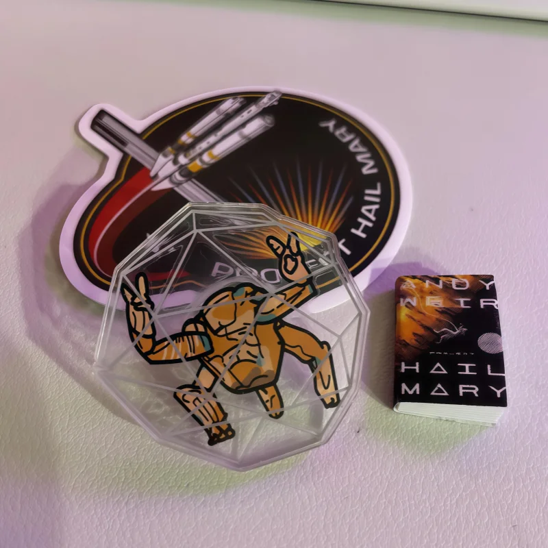 Project Hail Mary Rocky Habitat Acrylic Cartoon Brooch Sci Fi Book Cosplay Accessory Backpack Decor Gift for Andy Weir Novel Fan