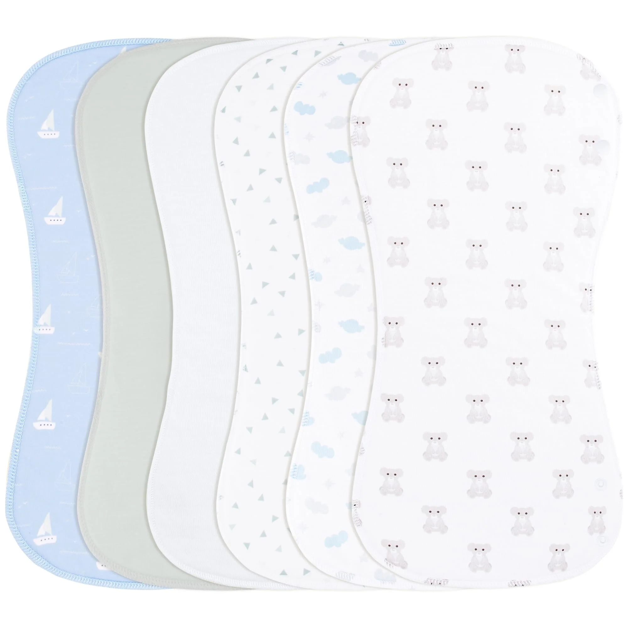 

Салфетки для отрыжки и детские нагрудники 2-в-1, впитывающие мягкие хлопковые салфетки для отрыжки для пьет, 3-слойные толстые детские тряпки для отрыжки, 6 шт.