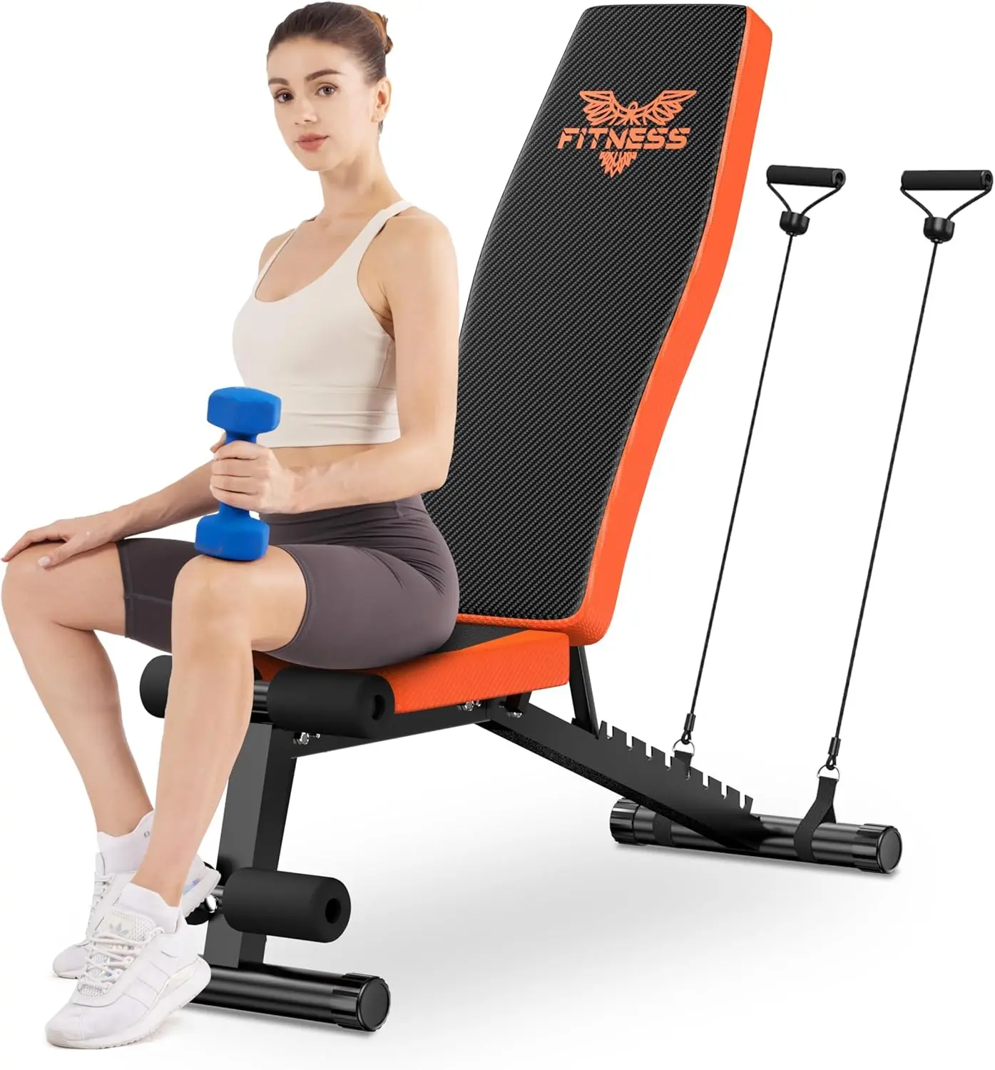 Panca Palestra Regolabile Pieghevole, Panca Palestra con 7 Posizioni Dello Schienale Regolabile, Inclinabile e Piana Pan