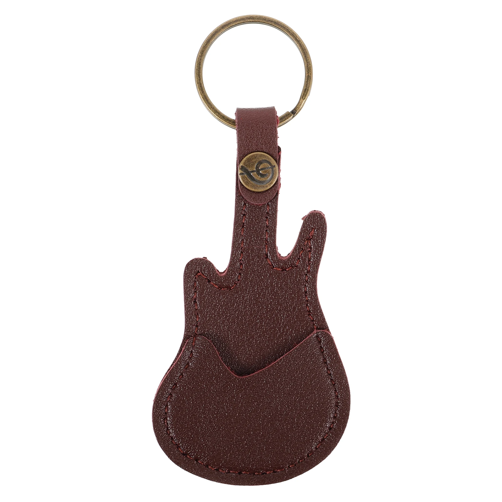 

Compact Guitar Holder Storage Case Electric Holders with Keyring Plectrum Pu