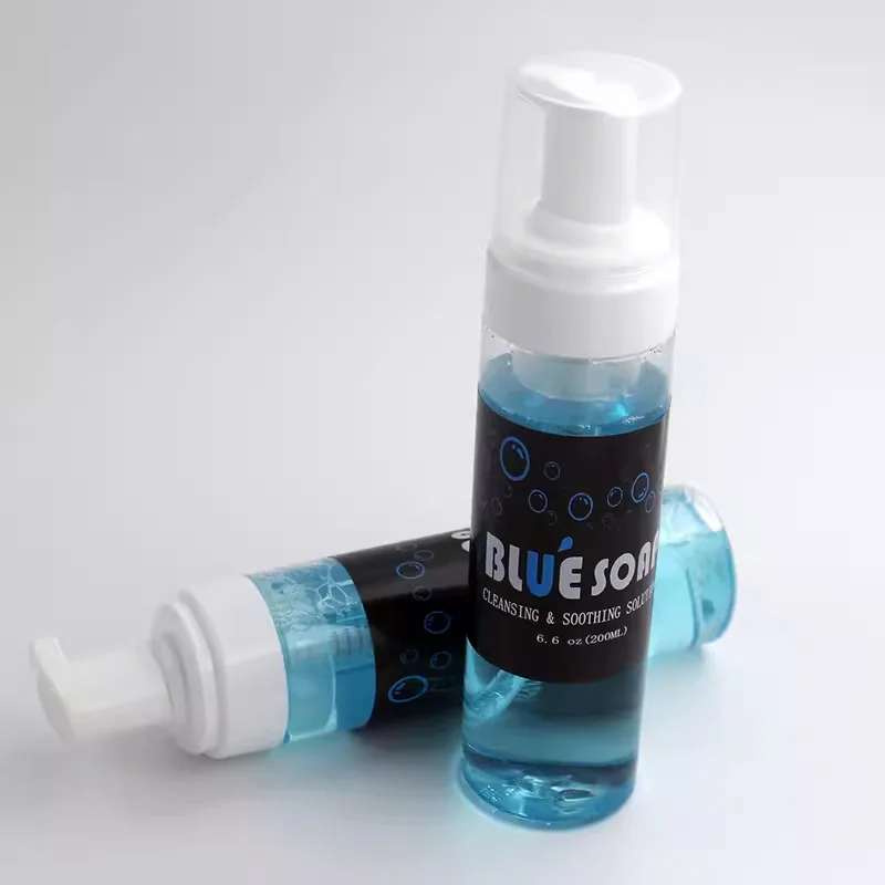 200ML Tattoo Blue Soap Dilution Soothing Solution Bubble Bottle Tattoo Special Cleaning Tools For Tattoo Beginners And Artists