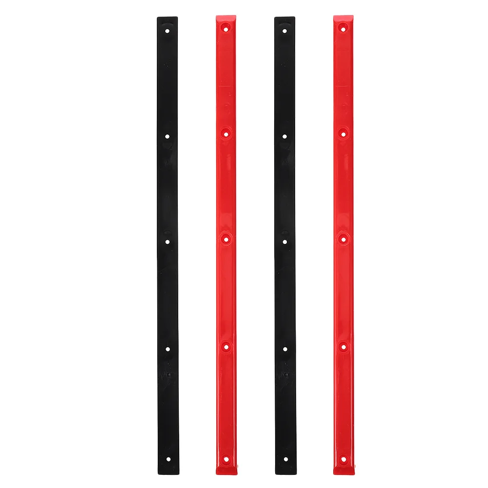 4 قطعة شرائط مضادة للتصادم لوح التزلج عالية القوة عظام ضلع بلاستيكية للوحات مقاومة للخدش حماية السكك الحديدية الحرس
