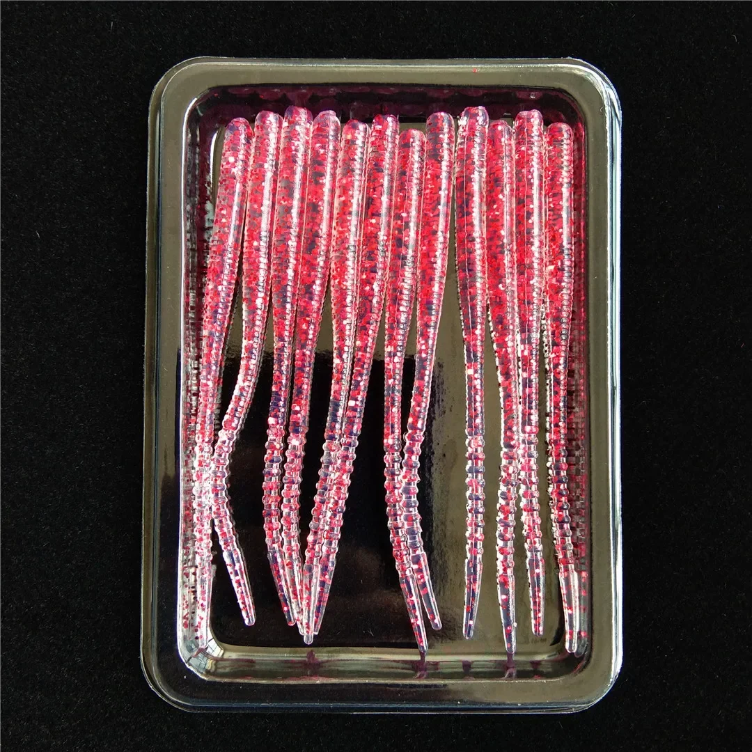 TSURINOYA Fishing Lure 72mm 0.5g UV Material AJING Small Single Tail Needle Tail Soft lure Rockfish Artificial Bait 60pcs