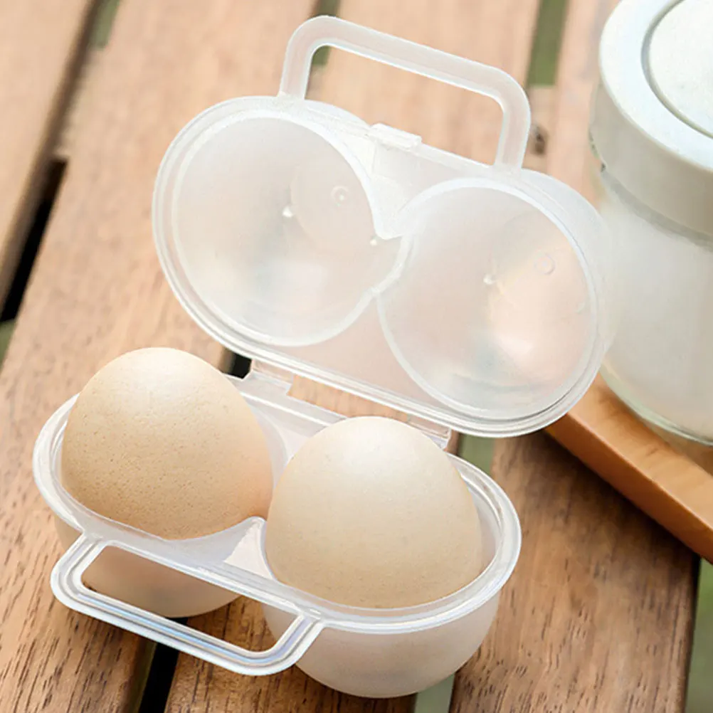 

2pcs Portable Egg Cartons Durable Camping Holders Lightweight Grid Design Boiled Egg Storage Boxes Outdoor Barbecue Cases