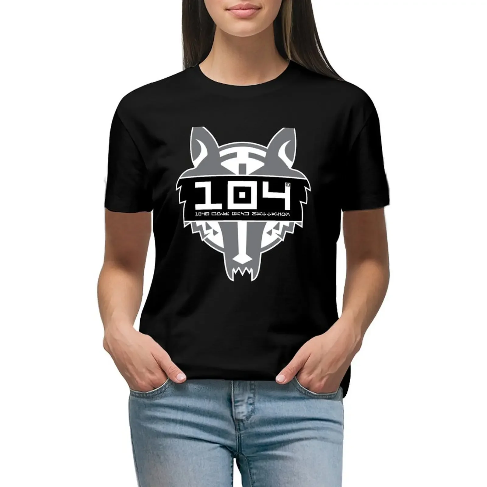 

104th Wolf Pack Battalion Logo T-Shirt funnys summer top Female clothing t-shirt dress for Women sexy