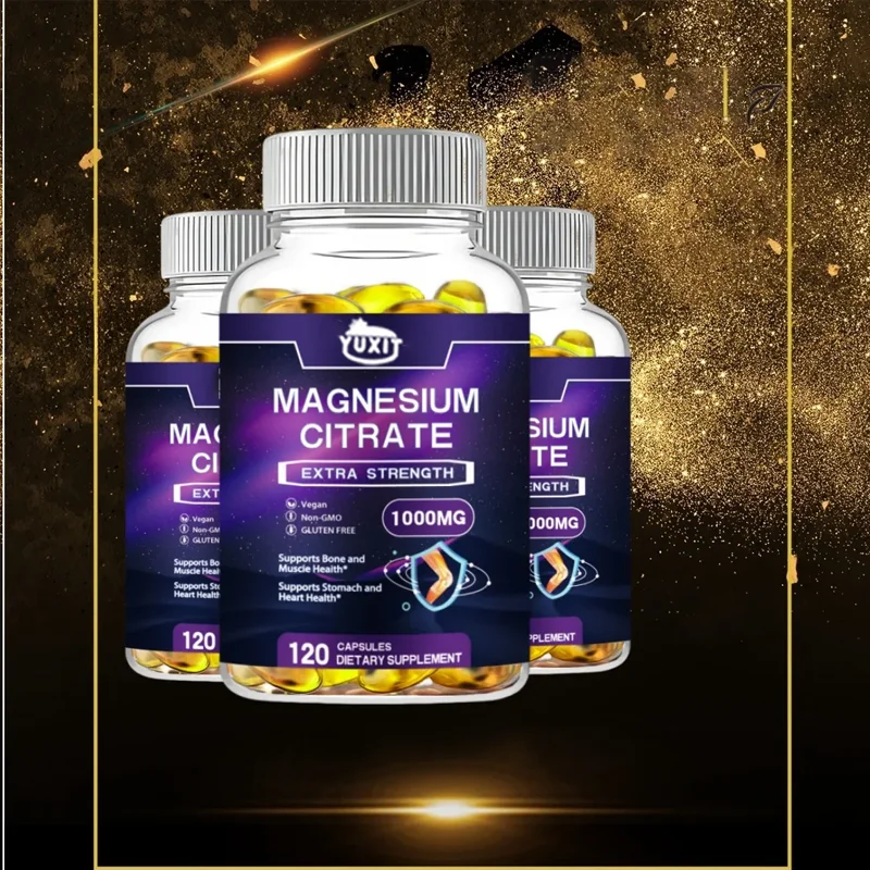 YUXIT Magnesium citrate 1000MG for calming, relaxing, constipation, and digestive support supplements, non genetically modified