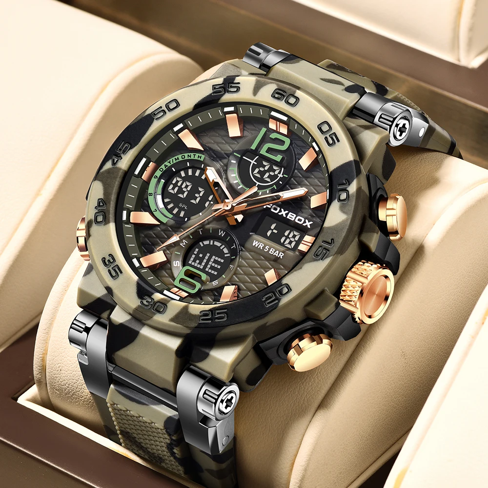 

LIGE цифровые мужские военные часы 50 м водонепроницаемые наручные часы светодиодные кварцевые часы спортивные часы мужские большие часы Relogios Masculino