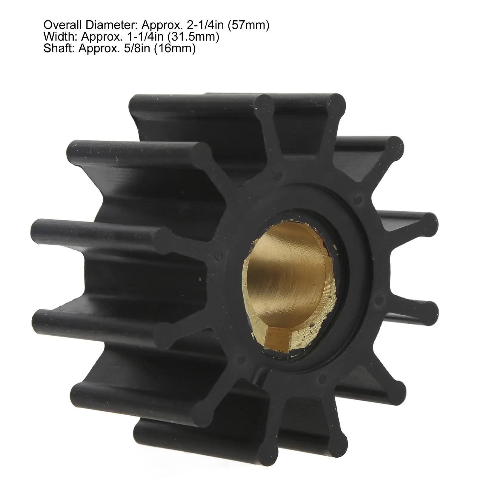 Outboard Water Pump Impeller 57mm for Boat Engine Upgrade