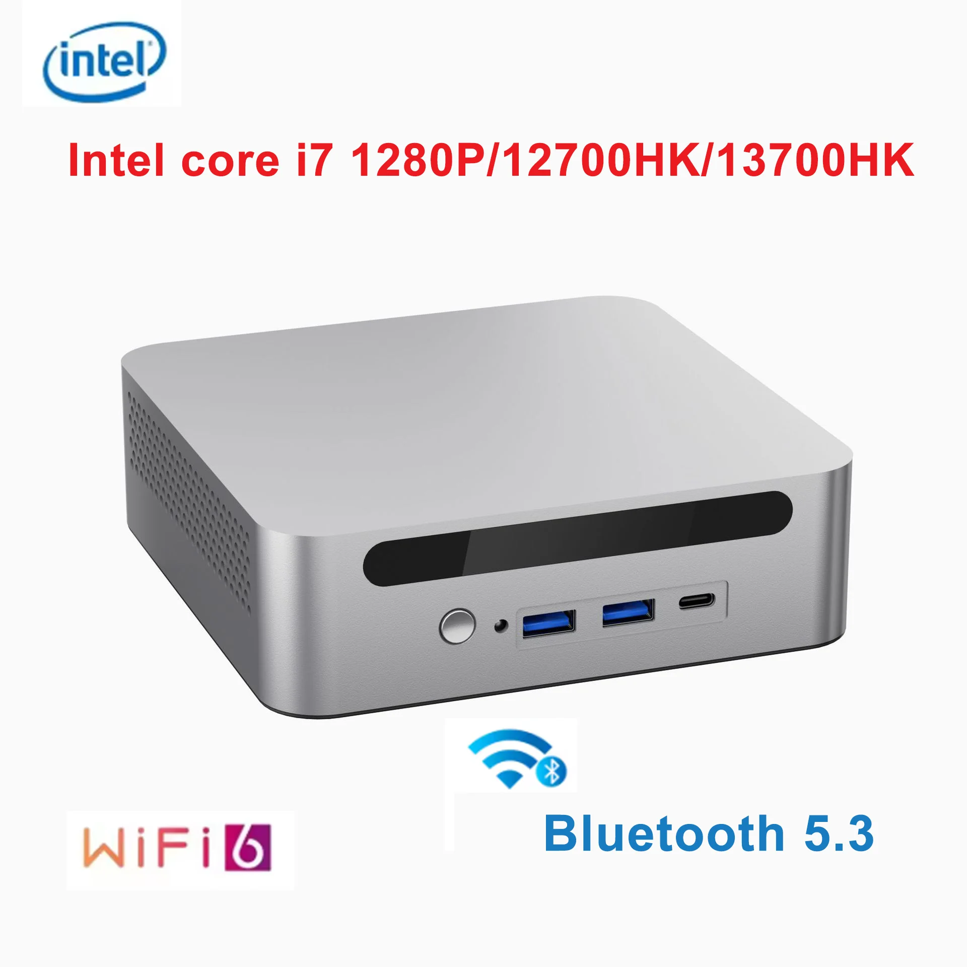 

МИНИ-ПК SZBOX Intel Core i7 1280P/12700H/13700H Windows 11, DDR4 M.2 2280 SATA/NVMe, офисный настольный компьютер для геймеров