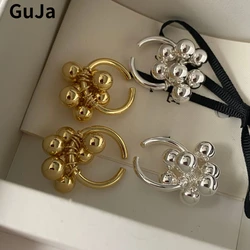 Fashion Jewelry Vintage Temperament Metal Grape Open Rings For Women Party Gifts Simply Design Accessories 2024 Trend New