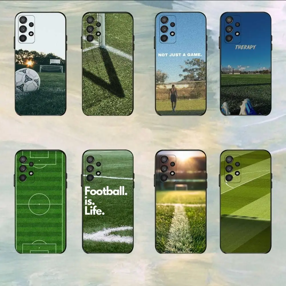 football pitch Phone Case For Samsung S25,S24,S21,S22,S23,S30,Ultra,S20,Plus Black Cover